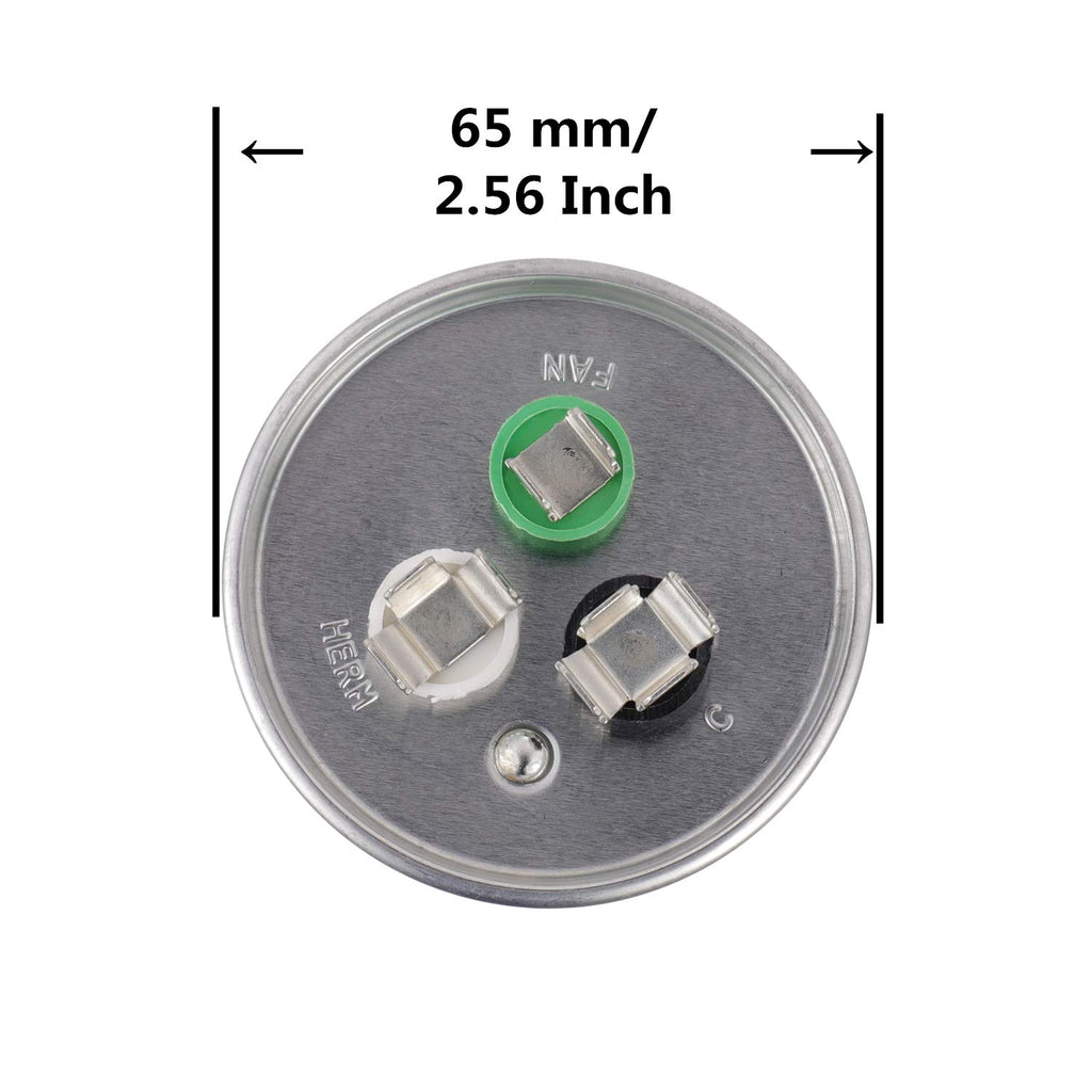 BOJACK 70+7.5 uF 70/7.5 MFD ±6% 370/440 V AC CBB65 Dual Run Circular Start Capacitor for AC Motor Run or Fan Start or Condenser Straight Cool or Heat Pump Air Conditioner