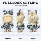 Clothes Compatible with LABUBU Doll – 4PCS Designer Chic Luxy Set, 17cm Doll Clothes Outfit for Urban Skyline Theme, Classic Stylish Accessories for Labubu, No Doll (Skyline Elegance)