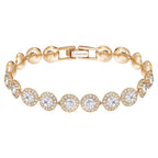 SWAROVSK Una Angelic Bracelet, Clear circle-cut with Matching Crystal Pavé on a Rose-Gold Tone Finish Setting, Part of the Una Angelic Collection