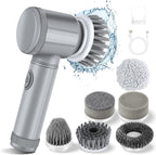 HFLYJPYW Electric Spin Scrubber - Shower Scrubber,Bathroom Scrubber Electric,for Cleaning Tub, Floor, Tile, Window, Sink, Kitchen Cleaning with 6 Electric Cleaning Brush Head (8)