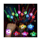 SCIONE 24 Pack LED Light Up Fidget Spinner Bracelets, Party Favors for Kids