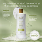 RAW SUGAR Green Tea Aloe Soother Gentle & Hydrating Body Wash, 20 Fl Oz (Pack of 3), Gentle & Soothing Bath & Shower Gel, Sensitive Skin-Friendly, Vegan, Formulated without SLS/SLES & Parabens