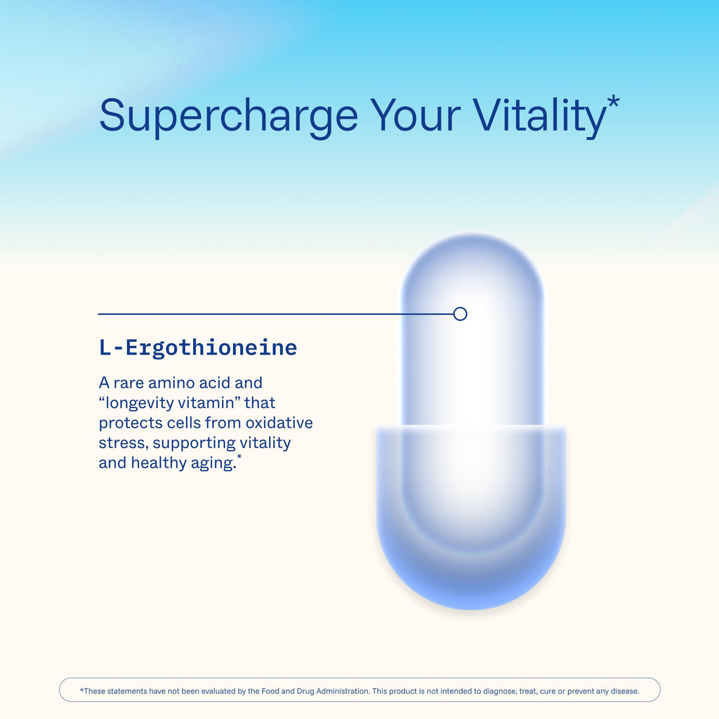 ProHealth Ergothioneine 5X Strength. 25mg Clinical Research Dose. Natural Amino Acid Mushroom Supplement for Improved Cognition, Heart Health. Longevity Vitamin. 25 mg/Serving, 30 Servings (3 Pack)