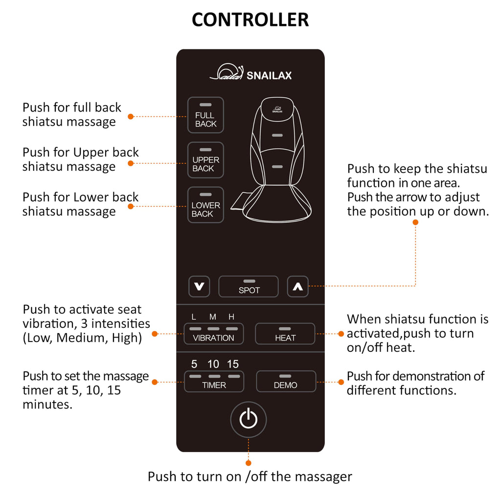Snailax Neck and Back Massager with Heat, Massage Chair Pad Back Massager for Pain Relief Deep Tissue Chair Massage Pad with 10 Deep Kneading Nodes for Office Home, Gifts for Dad,Mom