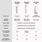 STANLEY IceFlow 2.0 Flip Straw Tumbler, 30 oz, Black 2.0