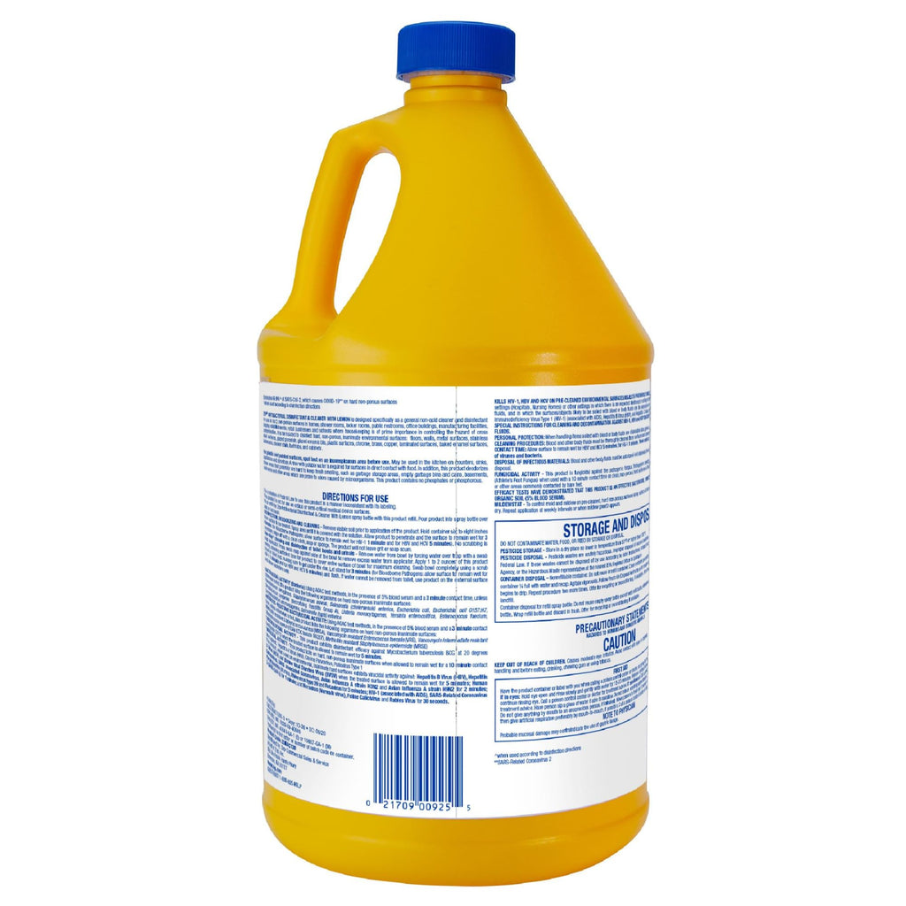 Zep Commercial 1041688 Antibacterial Disinfectant Cleaner with lemon , 1 gal Bottle