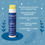 ALIDA PURE Fragrance Free Lip Balm, Vegan Set, Unscented, No Flavor, Beeswax Free, Organic Jojoba and, Avocado Oil, Vitamin E, Natural Moisturizer for Dry, Chapped, or Cracked Lips, 5 Tube Set