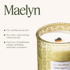 LA JOLIE MUSE Starlit Golden Fir Candle – Pine, Cedarwood, Fir Balsam | 19 oz Large Wooden Wick Candle | Natural Soy Wax | 90 Hours Clean Burn | Gift-Ready for Hosts & Gatherings