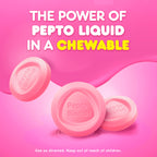Pepto Bismol Chewable Tablets, Upset Stomach Relief, Nausea Relief, Heartburn Relief, Indigestion Relief, Anti Diarrhea Medication for Adults - 5 Symptom Relief, 90 Chewable Tablets (3x30 ct)