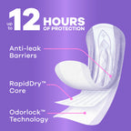 Always Discreet Adult Incontinence Pads for Women, Drier, 6 Drop Regular Length, Extra Heavy Absorbency, Pads for Bladder Control Management, Bladder Leaks, & Postpartum Pads, 66ct