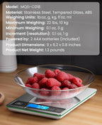 Nicewell Food Scale 22lb Digital Kitchen Scale for Cooking Baking