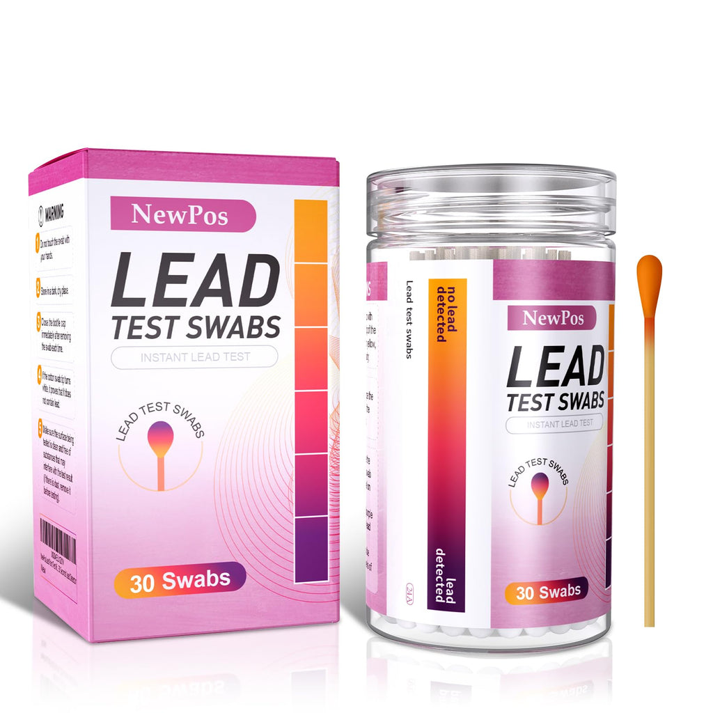 NewPos Lead Test Kit: 30 Swabs Upgraded Accurately Formulated Lead Paint Test Kit Detector Testing for Dishes Paint Cups Ceramics & All Surfaces Results in 30 Seconds (10)