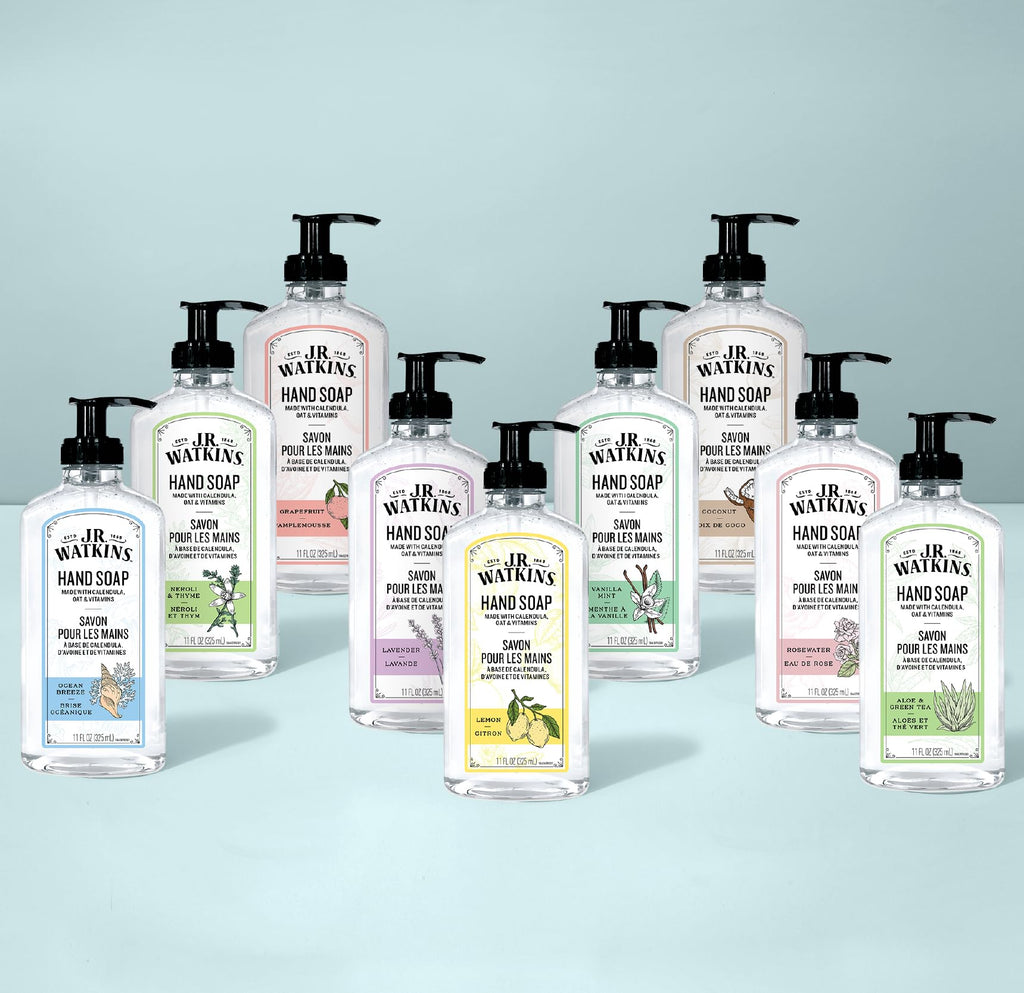 J.R. Watkins Gel Hand Soap Refill, Moisturizing Hand Wash, Formulated with Plant-Based Cleansers, Alcohol-Free, Cruelty-Free, Lemon, 34 Fl Oz, 2 Pack