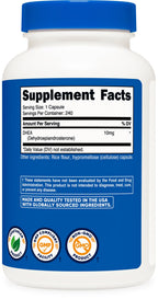 Nutricost DHEA (10mg) 240 Capsules - Dehydroepiandrosterone, Vegetarian-Friendly, GMO-Free