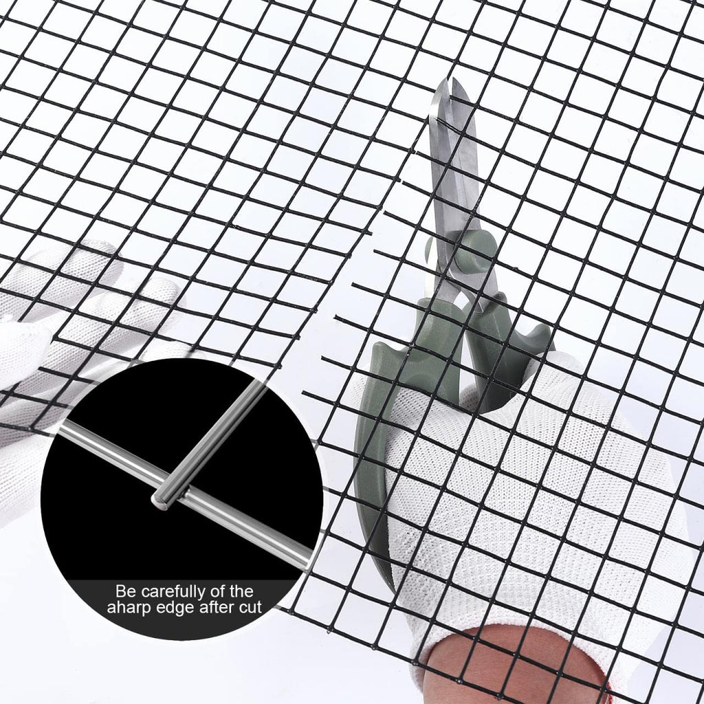 Land guard 48 inch×100 ft Black Vinyl Coated Hardware Cloth, 19 Gauge 1/2 inch Black PVC Hardware Cloth, Welded Wire Fence Supports Poultry Netting Cage Fence…………