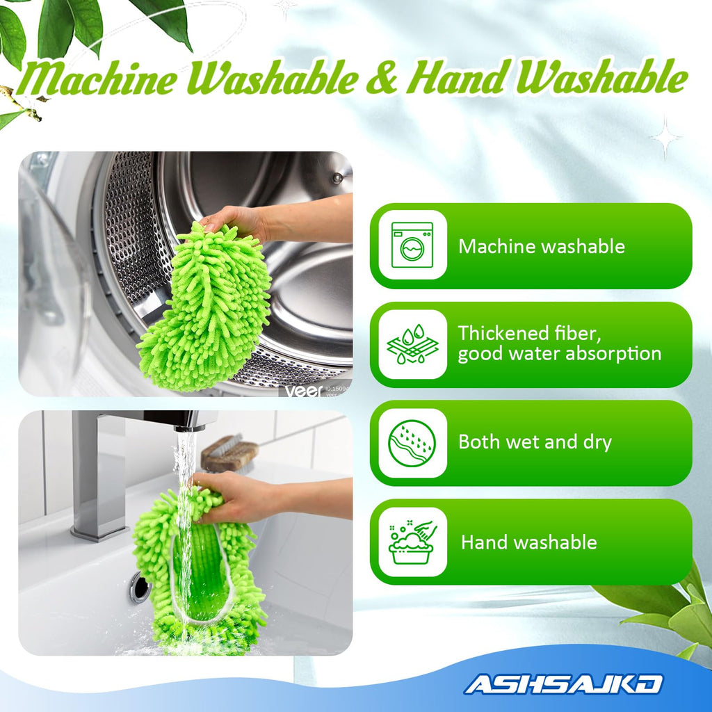 Ashsajkd 8Pcs for Swiffer Reusable Dry Sweeping Cloths Microfiber Wet Mop Pads Compatible with Swiffer Sweeper Mop ,Replacement Wet Mopping pad Refills & for Swiffer Sweeper Mop