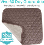 Sures Waterproof Chair Pads for Incontinence (22" x 21") - Washable, Waterproof Seat Protector - Chair Protector Seat Cover - Absorbent Pad for Bed, Seat, Car, Wheelchair & Recliner (Brown, 2 Pack)