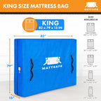 Nordic Elk King Size Mattress Bags for Moving and Storage, Bed Cover