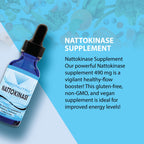 Absonutrix Nattokinase Supplement 490 mg, 4 Oz Liquid, 240 Servings-5000 Fu, Made in USA, Quick Absorption, Quality Potent Ingredients, Non-GMO, GMP Certified Facility, Cruelty-Free Products