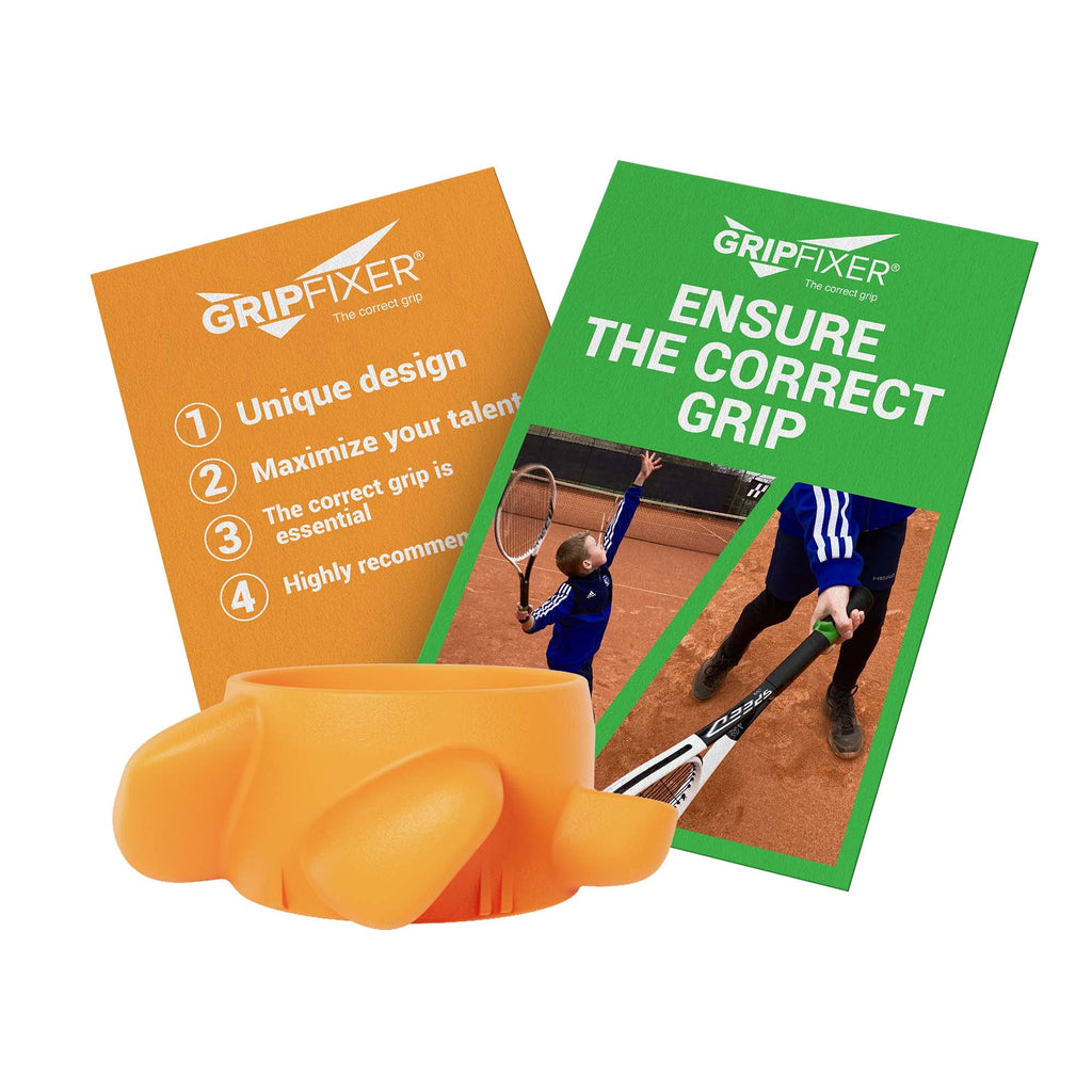 GRIPFIXER Tennis Grip Trainer (Medium Size, Left Hand) - Tennis Training Equipment - Grip Aid