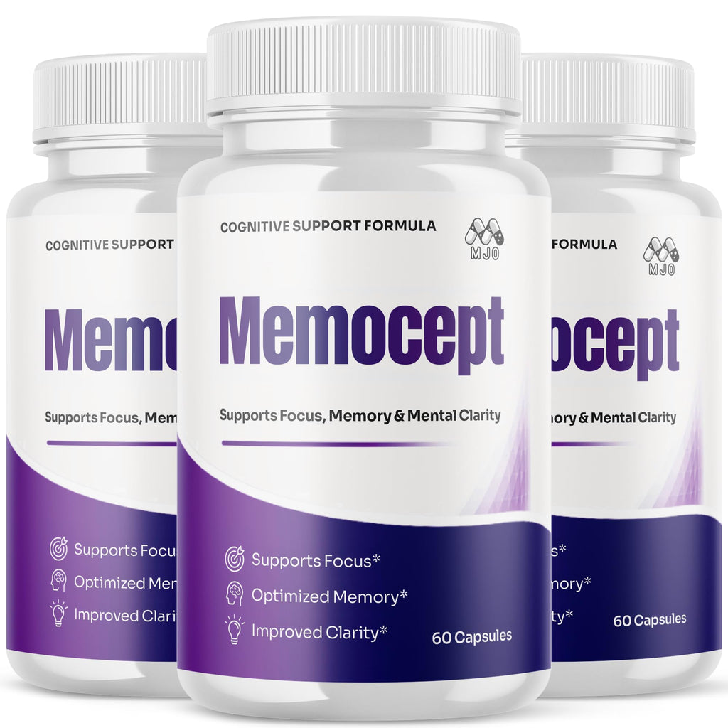 (3 Pack) Memocept Capsules, Official Memocept Pills with All Natural Ingredients, Advanced Vitamin Supplement Pills Supporting Health & Wellness, Max Strength Formula Crafted in the USA (180 Capsules)
