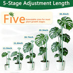 Telescoping Monstera Plant Stakes, 12.5-48.4IN Indoor Plant Support- 7Pack