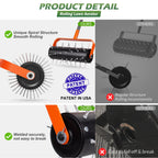 Walensee Rolling Lawn Aerator, Heavy Duty Manual Aerator with 42 Spikes