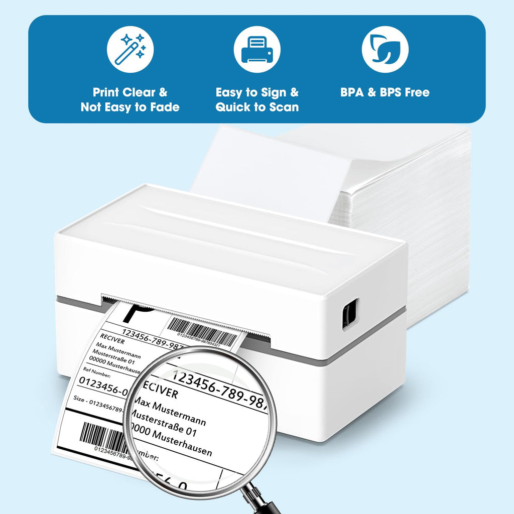 Fuxury Thermal Labels 4x6 200 Labels Fanfold Direct Shipping Label