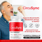 Circusync Capsules - Official Circu Sync Advanced Blood Health Support Supplement Pills - Maximum Strength, Natural Vitamins Formula for Overall Health & Wellness, 60 Capsules for 1 Month