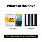 KODAK Dock 4x6” Cartridge Refill, 80 Sheets, Dock Plus & Dock Era