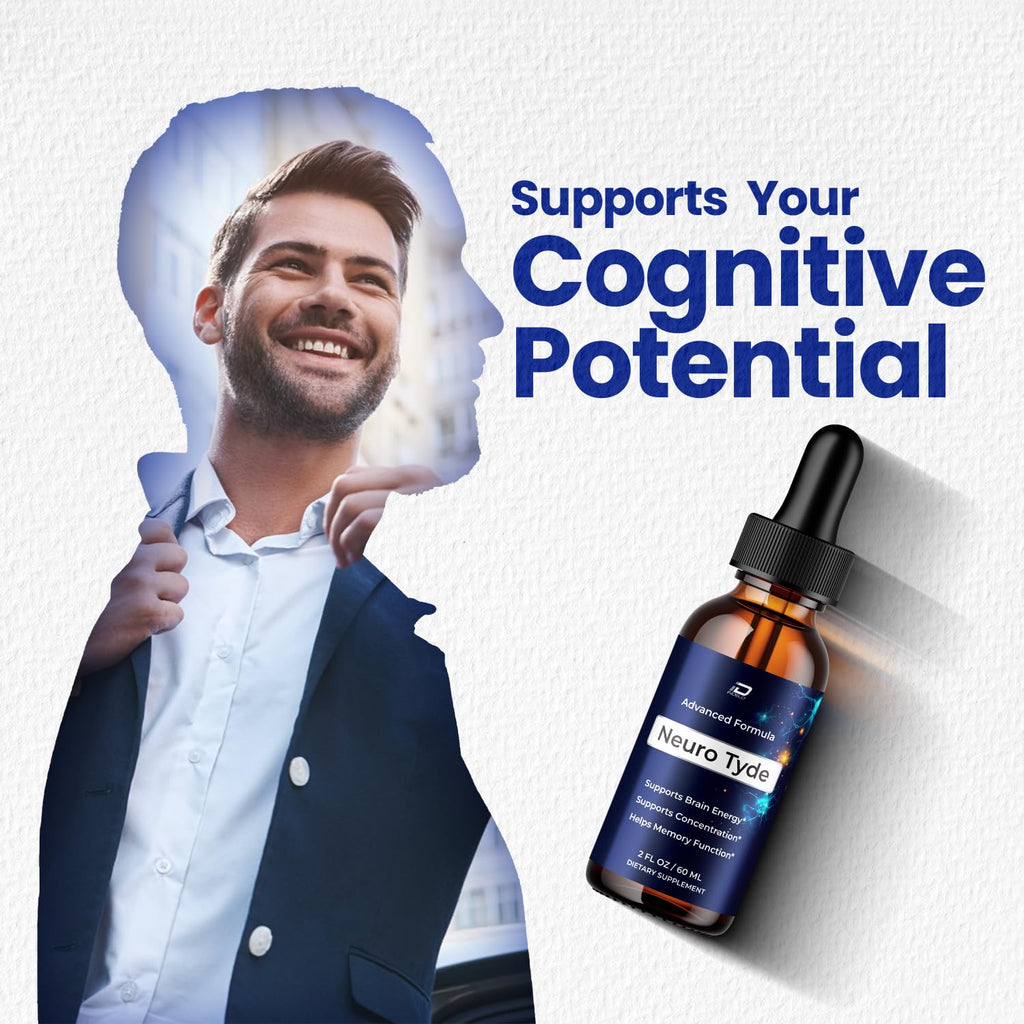 Neuro Tyde Advanced Formula Drops – NeuroTyde Memory Focus Natural Liquid Dietary Blend for Health, Reviews - 1 Month Supply