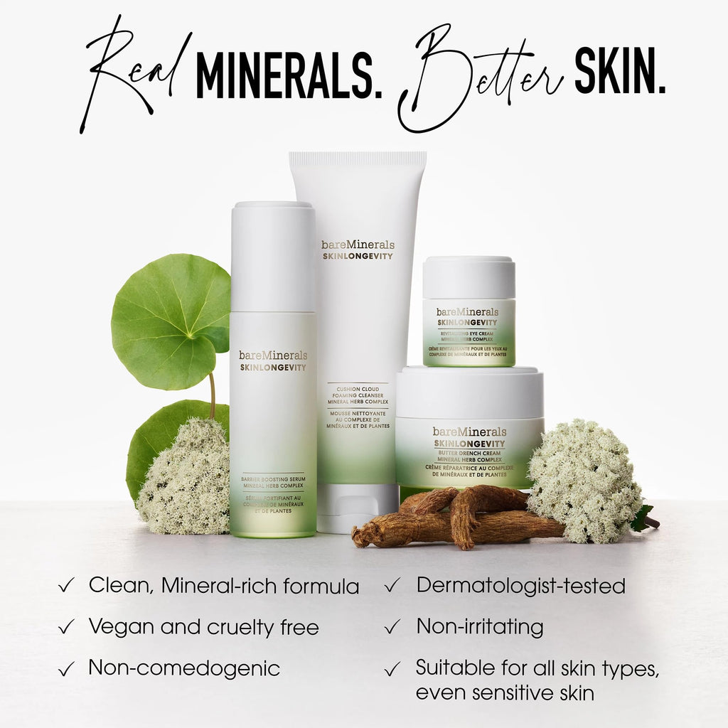 bareMinerals Butter Drench Restorative Rich Face Cream, Hydrating Face Lotion for Dry Skin, Boosts Moisture Retention, Soothes & Nourishes, Non-Comedogenic, Vegan