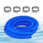 1-1/4-Inch Replacement Pool Hoses for Intex Coleman Bestways Above Ground Pools,1.25" Diameter Pool Hose Compatible with Intex Pump Models #607/#637 (Blue- 2 Pack)