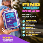 MOJO Energy 50mg Caffeine Pouches, Peach Watermelon, 15 Pouches, 5-Pack