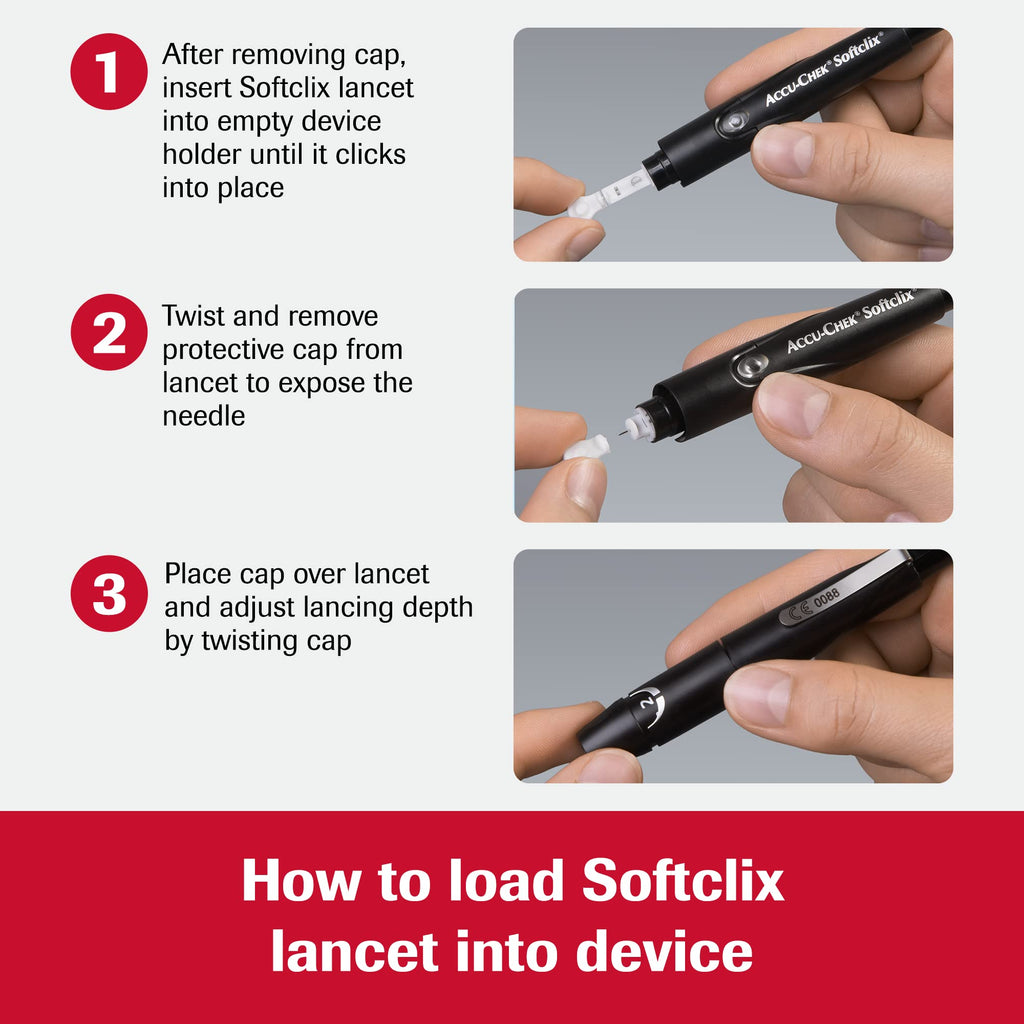 Accu-Chek Softclix Glucose Monitor Kit for Diabetic Blood Sugar Testing: Guide Me Meter, Softclix Lancing Device & 110 Lancets, 100 Guide Test Strips, and Control Solution (Packaging May Vary)