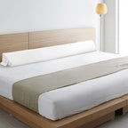 Vekkia Full Bed Wedge Pillow Gap Filler/Headboard Pillow/Mattress Wedge Fill Gap (0-6") Between Headboard and Mattress (White 54"x10"x6")