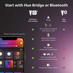 Philips Hue Smart LED A19 Bulb 1-Pack, Warm White Light 2700K, E26 Base, 10.5W, 1100 Lumens, Dimmable, Works with Alexa, Google Assistant, and Apple Home