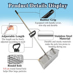 Sand Flea Rake, The Shark Tooth Screen Comes with A 16-Inch-Wide Drain Screen with A 51-Inch Handle, Detachable Sand Flea Rake, Shark Tooth Screen (Water Bucket not Included)