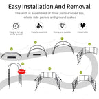 SCENDOR Garden Arbors, Curved Metal Endurable Iron Trellis Plants Stand Use for Outdoor Garden Arbor Climbing Plants Wedding Arches Ceremony