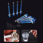 20 Pack 1ml Syringe with Cap for Liquid, 1cc Plastic Small Syringes with Cover for Pets Oral, Scientific Labs, Refilling, Oil or Glue Applicator, Measuring or Transfering Tiny Amount of Liquids, Non-Sterile, No Needle