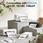 KNAON Thermal Shipping Labels - 500 Pack of 4x6 Fanfold Direct Thermal Labels with Strong Adhesive, Commercial Grade Quality