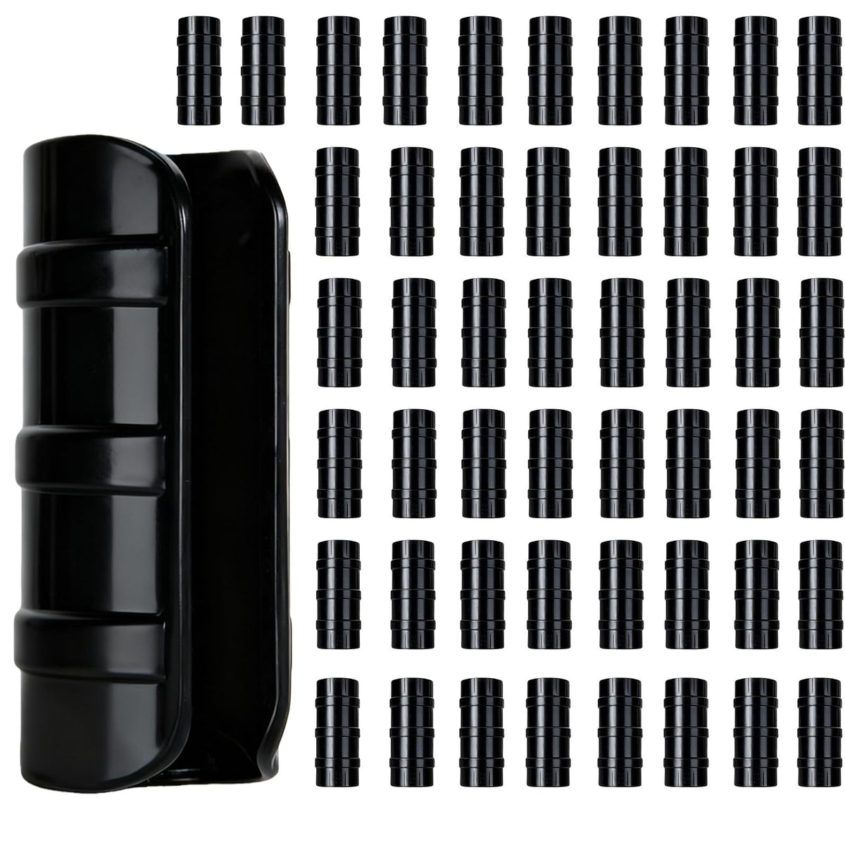 50PCS 3/4 Inch(25mm) Greenhouse Clips – Black Plastic Clamps for PVC Pipe