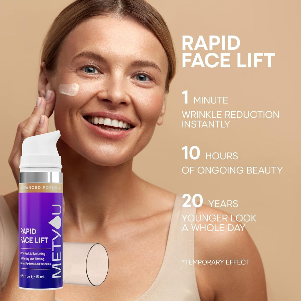 flysclean Rapid Face Lift - Instant Wrinkle Reduction Eye Cream, Instantly Reduce Appearance of Under-Eye Bags, Dark Circles, Wrinkles, Fine Lines & Crow's Feet Instantly - Advanced Formula 30g