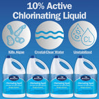 BioGuard Chlorinating Liquid (4-Pack) - Swimming Pool & Spa Liquid Shock Treatment - Raises Chlorine - 4 Gallons