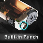 Zoocura Torch Lighter 2 Pack Triple Jet Flame Butane Torch Lighters Refillable Butane Gas Lighters Windproof Adjustable 3 Flame Lighter for Christmas (Without Gas)