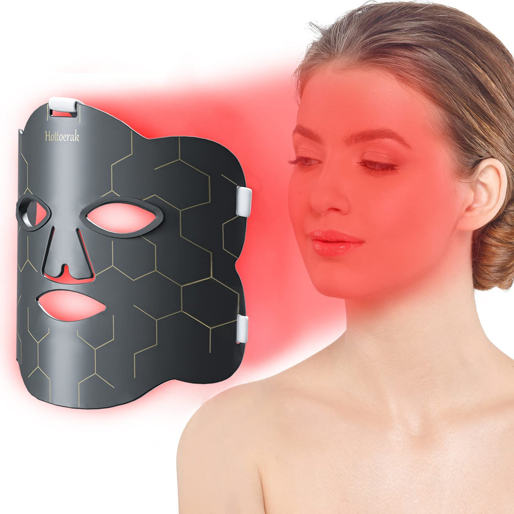 Red Light Therapy for Face, LED Face Mask Light Therapy 660 & 850 Wavelength for Reduce Fine Lines and Wrinkles Facial Care