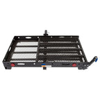Silver Spring Folding Steel Wheelchair Carrier with Ramp & Hitch Mount, 48" x 27.75", Black - Heavy-Duty and Foldable Mobility Carrier for Scooter Vehicles and Wheelchairs