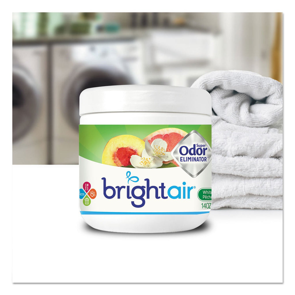 Bright Air Solid Air Freshener and Odor Eliminator, White Peach and Citrus, 14 Ounces