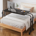 TigerDad Mobile Over The Bed Recliner Table - Adjustable Height & Length, Stable Laptop Tray Chair Table with Wheels for Kids & Adults