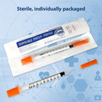 100 Pack Syringes with Needle, 1ml 30G 5/16 Inch 8mm Syringe